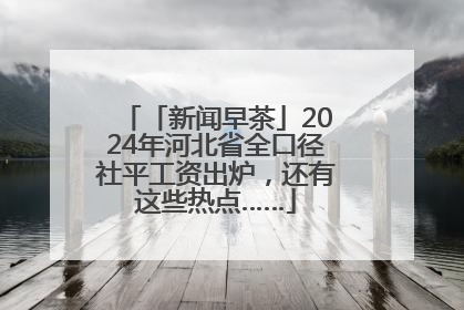 「新闻早茶」2024年河北省全口径社平工资出炉，还有这些热点……