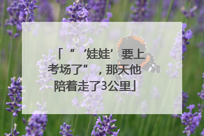 “‘娃娃’要上考场了”，那天他陪着走了3公里