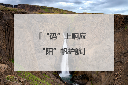 “码”上响应 “阳”帆护航