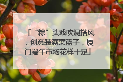 “粽”头戏吹混搭风，创意装满菜篮子，厦门端午市场花样十足