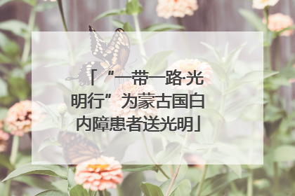 “一带一路·光明行”为蒙古国白内障患者送光明