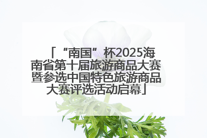 “南国”杯2025海南省第十届旅游商品大赛暨参选中国特色旅游商品大赛评选活动启幕