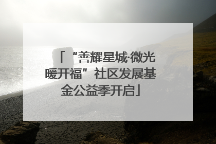 “善耀星城·微光暖开福”社区发展基金公益季开启
