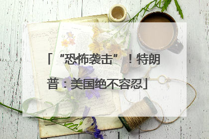 “恐怖袭击”！特朗普：美国绝不容忍