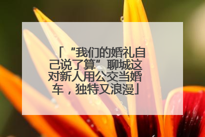 “我们的婚礼自己说了算”聊城这对新人用公交当婚车，独特又浪漫