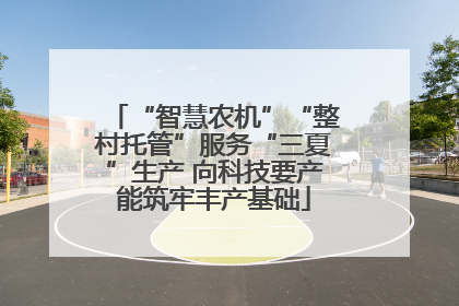 “智慧农机”“整村托管”服务“三夏”生产 向科技要产能筑牢丰产基础