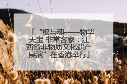 “根与魂——物华天宝 非常客家：江西省非物质文化遗产展演”在香港举行