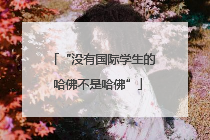 “没有国际学生的哈佛不是哈佛”