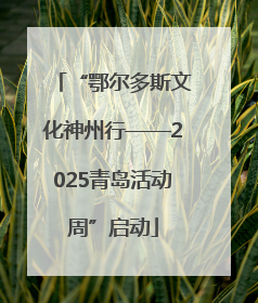 “鄂尔多斯文化神州行——2025青岛活动周”启动