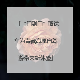“门到门”取送车为青藏高原自驾游带来新体验