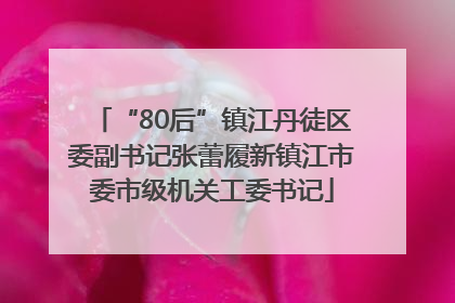 “80后”镇江丹徒区委副书记张蕾履新镇江市委市级机关工委书记