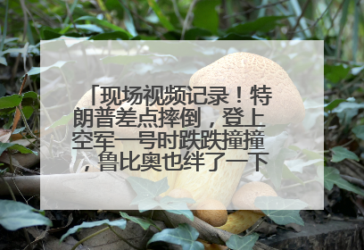 现场视频记录！特朗普差点摔倒，登上空军一号时跌跌撞撞，鲁比奥也绊了一下！此前拜登曾连摔3次，被特朗普嘲讽