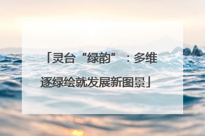 灵台“绿韵”：多维逐绿绘就发展新图景