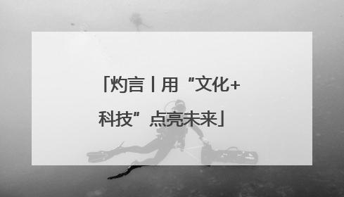 灼言丨用“文化+科技”点亮未来