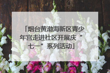 烟台黄渤海新区青少年宫走进社区开展庆“七一”系列活动