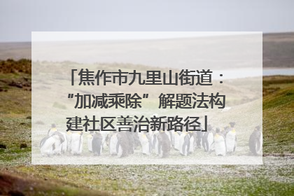 焦作市九里山街道：“加减乘除”解题法构建社区善治新路径