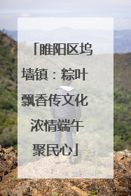 睢阳区坞墙镇：粽叶飘香传文化 浓情端午聚民心