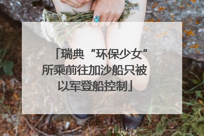 瑞典“环保少女”所乘前往加沙船只被以军登船控制