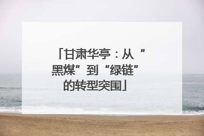 甘肃华亭：从“黑煤”到“绿链”的转型突围