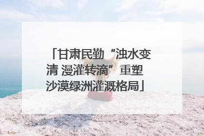 甘肃民勤“浊水变清 漫灌转滴”重塑沙漠绿洲灌溉格局