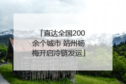 直达全国200余个城市 靖州杨梅开启冷链发运