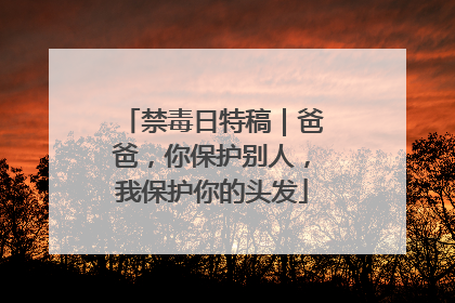 禁毒日特稿｜爸爸，你保护别人，我保护你的头发