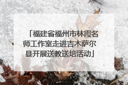 福建省福州市林霞名师工作室走进吉木萨尔县开展送教送培活动