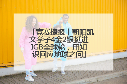 竞赛捷报丨朝阳凯文学子4金2银挺进IGB全球轮，用知识回应地球之问