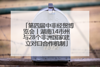 第四届中非经贸博览会丨湖南14市州与28个非洲国家建立对口合作机制