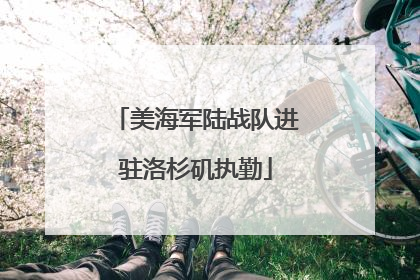 美海军陆战队进驻洛杉矶执勤