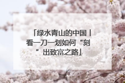 绿水青山的中国丨看一刀一划如何“刻”出致富之路