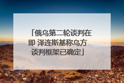 俄乌第二轮谈判在即 泽连斯基称乌方谈判框架已确定