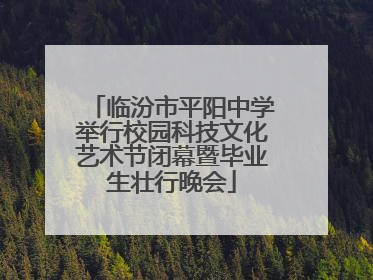 临汾市平阳中学举行校园科技文化艺术节闭幕暨毕业生壮行晚会