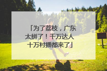 为了荔枝，广东太拼了！千万达人十万村播都来了