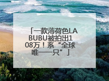 一款薄荷色LABUBU被拍出108万！系“全球唯一一只”