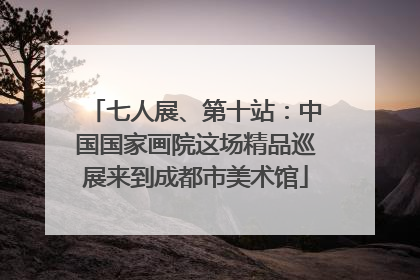 七人展、第十站：中国国家画院这场精品巡展来到成都市美术馆
