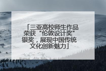 三亚高校师生作品荣获“伦敦设计奖”银奖，展现中国传统文化创新魅力