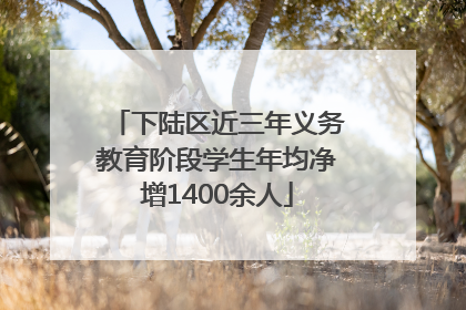 下陆区近三年义务教育阶段学生年均净增1400余人