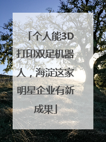 个人能3D打印双足机器人，海淀这家明星企业有新成果