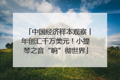 中国经济样本观察丨年创汇千万美元！小提琴之音“响”彻世界