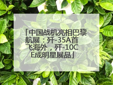 中国战机亮相巴黎航展：歼-35A首飞海外，歼-10CE成明星展品