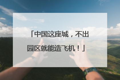 中国这座城，不出园区就能造飞机！