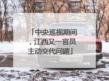 中央巡视期间，江西又一官员主动交代问题