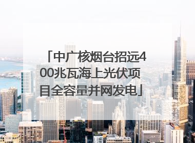 中广核烟台招远400兆瓦海上光伏项目全容量并网发电