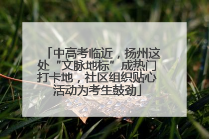 中高考临近，扬州这处“文脉地标”成热门打卡地，社区组织贴心活动为考生鼓劲