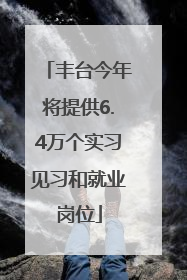 丰台今年将提供6.4万个实习见习和就业岗位