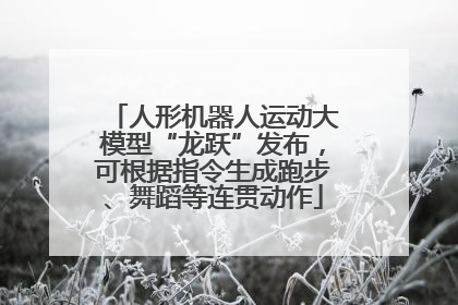 人形机器人运动大模型“龙跃”发布，可根据指令生成跑步、舞蹈等连贯动作