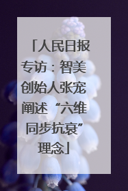 人民日报专访：智美创始人张宠阐述“六维同步抗衰”理念