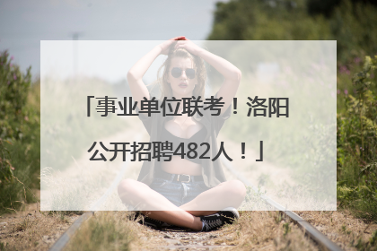 事业单位联考！洛阳公开招聘482人！