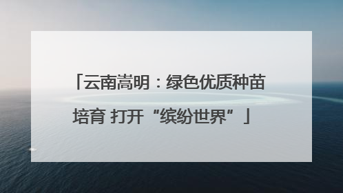 云南嵩明：绿色优质种苗培育 打开“缤纷世界”